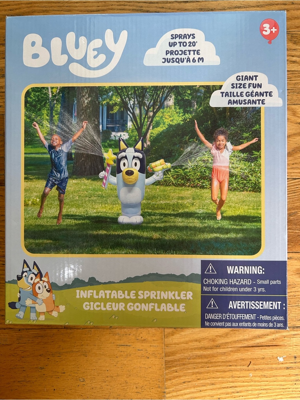 New!! Bluey Inflatable Sprinkler - Kids Outdoor Water Toy (Blue)